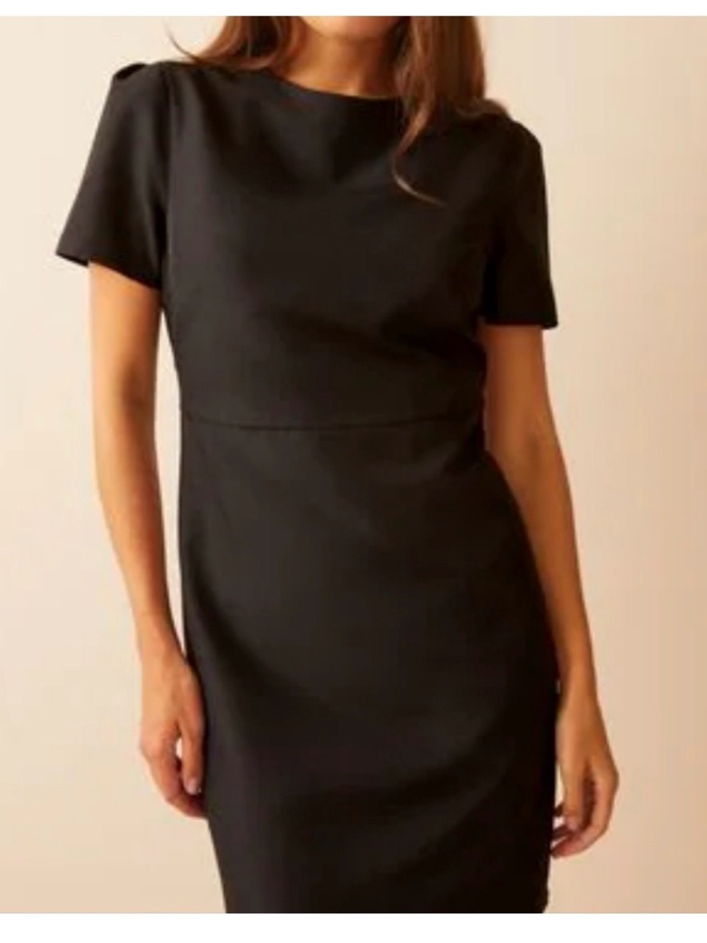 Lafayette 148 New York Black Short Sleeve Sheath Dress